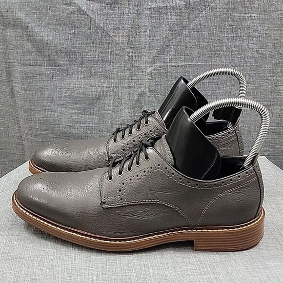 Cole Haan X Todd Snyder Leather Gray wingtip Oxford Dress Shoe - C25251 Men's 8M - Picture 9 of 12